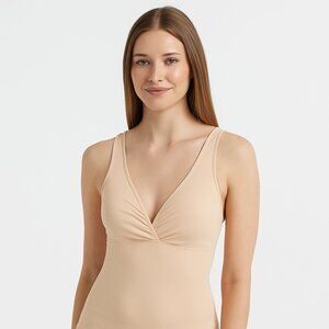 Nearly Nude V-Neck Camisole M Nude Stretch Smooth Layer Adjustable Comfortcore